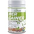 MYHERB Women’s Weight Gainer,Her Gainer With 16 Herbs & Aguaje Fruit,3 High Qaulity Protien,For Weight & Mass Gainer And Muscle Growth For Women Kashmiri Strawberry - 500Gm