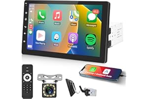 RIMOODY Apple Carplay radio samochodowe 1 DIN z systemem Android Auto Bluetooth zestaw głośnomówiący Android / iOS Mirror Link 9" radio samochodowe z Bluetooth FM Radio USB/TF/AUX, sterowanie kierownicą,