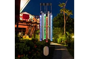 Solalite Solar Wind Chime Light Spiral Spinner Color Changing LED Lamp Waterproof Outdoor Decorative Romantic for Patio Yard Garden with Hanging Hook