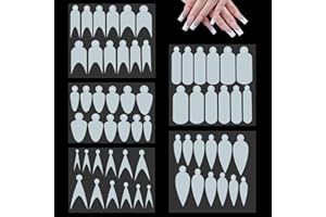 Vnjaoi 60 adesivi in silicone per manicure french manicure, doppia forma per unghie, gel Extension Quick Building