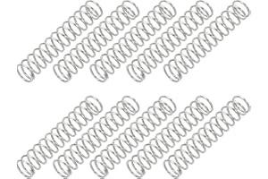 PATIKIL Ressort de Compression, 0,6 mm de Diamètre de Fil X 6 mm de Diamètre Extérieur X 30 mm de Longueur, 10 Pièces de Ressorts de Petite Taille en Acier Inoxydable 304 pour Stylos