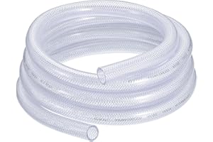 sourcing map Tube Pvc Tressé Renforcé, Flexible, Transparent, De Haute Pression, Avec Un Diamètre Intérieur De 5/8" Et Un Diamètre Extérieur De 7/8", D'Une Longueur De 10 Pieds (3 Mètres).