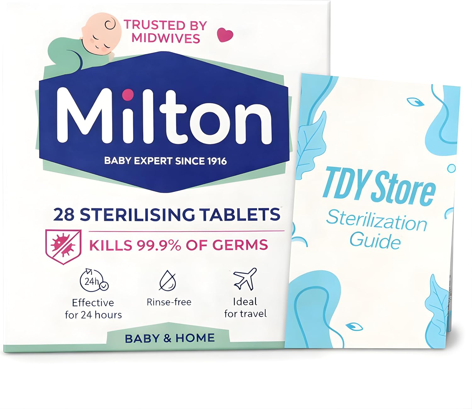 MiltonBaby 28 Sterilising Tablets - Bundle Including Steralization Guide - Détails et caractéristiques