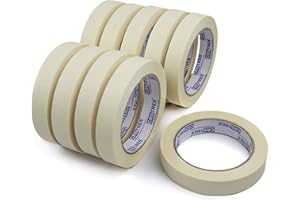 CRINSTON Nastro per carrozzeria, confezione di nastro per pittore, non lascia residui, ottima aderenza. (Nastro 19 mm x 40 m - Confezione da 10 pz)