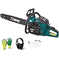 Aimex DT-751, 58CC Powerful 2 Stroke Handed Petrol Chain Saw, Woodcutting Saw for Farm, Garden and Ranch with Tool Kit - 6 Months (DT-751 Pro (22 Inch)