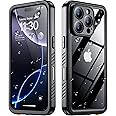 SPIDERCASE for iPhone 16 Pro Case Waterproof,[IP68 Waterproof] Black