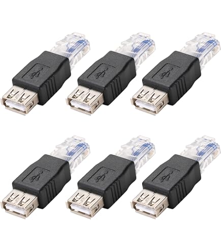 RJ45 maschio a USB femmina adattatore Ethernet connettore spina presa LAN Router di rete C3R5  7