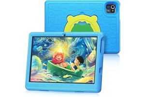 Freeski Android 13 Tablet for Kids, 10-inch Kids Tablet, HD IPS Display, 6GB RAM, 64GB ROM, Quad-Core Processor, Kidoz Pre Installed, Parental Control, Kid-Proof Case (Blue)