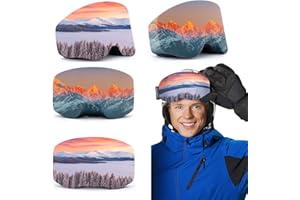 BSITSSS 2 Pezzi Copri Maschere da Sci Portabilità, Protezione da Graffi, Copertura per Occhiali da Sci, Taglia Unica, Compatibile con Tutti Gli Occhiali