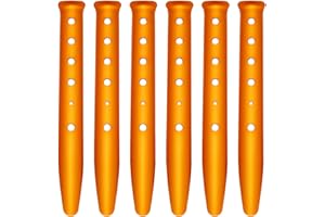 Tagtight 6 Pièces Sardines Camping Piquets de de Neige et de Sable Chevilles en Alliage D'Aluminium en Forme de U Chevilles de Clous Légers pour Camping Randonnée Auvent Bâche