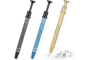 FUNNGY Pince à Bijoux avec 4 Griffes,3 PCS Outil de Préhension en Acier Inoxydable Outil de Ramassage Perles Pince Bijoux Pince Griffe pour la Réparation de Perles de Montres et de Lunettes