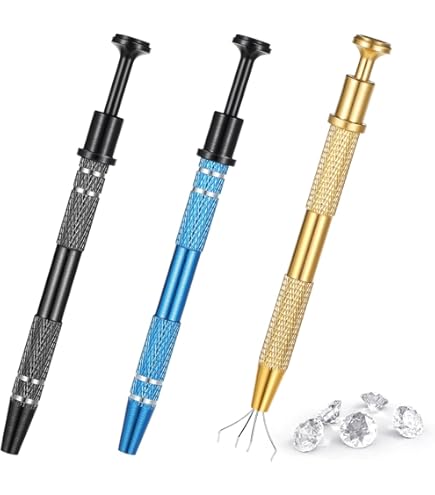 Pinzetta Per Gioielli Portamonete Gemme Per Diamanti Con 4 Griffe 11cm - Foto 6