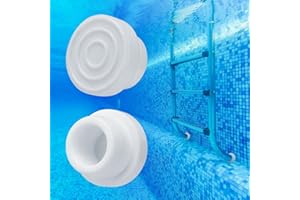 CHONGQILAO 2 Piezas Tapón de Goma para Escalera de Piscina, Blanco, Parachoques Subacuáticos con Protección de Goma