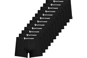 Fullluwaa Boxers (Lot de 12) Homme Coton Slip Fitted Trunk Caleçons