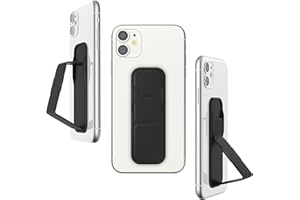 CLCKR Soporte de teléfono Universal con Agarre Delgado y múltiples Modos de visualización para iPhone 15/14/13, Samsung S22, Huawei, LG teléfonos, tabletas y más, Negro Perforado