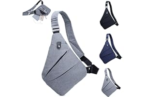 MEIION Sac bandoulière anti-vol Farvello Sac à bandoulière léger et sécurisé avec poches multiples, pour les voyages, homme et femme, sac anti-vol pratique pour une utilisation quotidienne