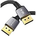 Stouchi Câble DisplayPort 1.4 240Hz 3M/10FT DP1.4 Prise en charge 8K@60Hz 4K@60Hz/144Hz/120Hz 5K@60Hz/120Hz 2K@165Hz/240Hz Ce