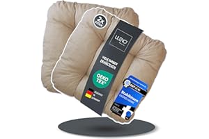 LILENO HOME Set di 2 cuscini per sedia, colore tortora (38 x 38 x 8 cm), adatti a sedie da giardino, cucina o sala da pranzo, comodi e resistenti ai raggi UV, per interni Cuscino per sedia da esterni.