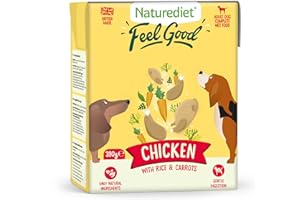 Naturediet - Feel Good Wet Dog Food, Natural and Nutritionally Balanced, Chicken, 390g (Pack of 18)