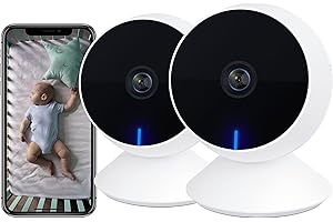LAXIHUB Camara Bebes, 1080P FHD Vigilabebes con App, Visión Nocturna WiFi 2,4 GHz, Sensor de Movimiento, Audio Bireccional, Almacenamiento en Nube, Compatible con Alexa Google