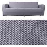 bibaha 3 Kişilik Balpeteğı Desen Likralı Koltuk &Ouml;rt&uuml;s&uuml; Cekyat I&ccedil;in Lastikli koyu gri 180 x 230