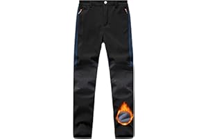 Zoofly Pantalon Ski Enfant Hiver Pantalon Enfant Pantalon Polaire Fille Imperméable Pantalon de Travail Enfant Pantalons Softshell Chaud Garçon