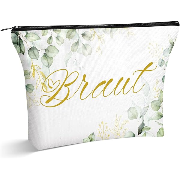 Personalisiertes Brautjungfern-Geschenkset – 4 Make-up-Taschen + 4 Scrunchies Für Die Perfekte Hochzeitsvorbereitung