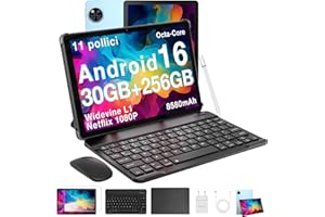 DOOGEE U11 Pro Android 16 Tableta para Niños, 30GB+ 256GB/2TB TF Tablet 11 Pulgadas 90Hz, Tablet Infantil con Teclado y Lápiz y Funda y Raton, 8580mAh/Widevine L1/WiFi 5/ 13MP+5MP/ Face ID/3.5mm Jack
