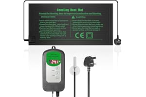 HYDGOOHO Seedling Heat Mat with Thermostat Combo Kit,10 x 20.75 in Heat Mat for Seed Starting,Hydroponic Plant,Plant Heat Mat of Seedling Germination for Indoor Gardening,Greenhouse