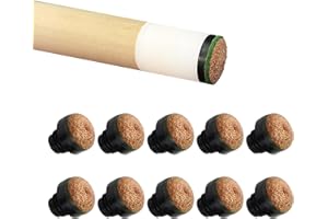 ‎WINSPORT Winsport Billard Queue Schraubleder 12 mm (10 St.), Schraubbare Ersatzspitze, PVC Schraubgewinde M8 (8 mm), Queue Spitze, cue Tip zum Auswechseln in Sekundenschnelle, Pool Pomeranzen, Schraubspitze