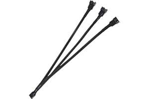 Ancable PWM 4-pinowy rozdzielacz wentylatorów 1 do 3, rozdzielacz wentylatora PC PWM kabel przedłużający zasilanie wentylatora PC do płyty głównej, procesora z plecioną tuleją, odpowiedni do obudowy