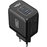 INIU Caricatore USB C da Muro, 45W PD QC GaN Caricabatteria Rapido, 2 Porte (USB C + USB A) Presa per iPhone 14 13 12 11 Pro 