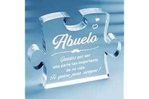 Giftasy Regalo Dia del Padre, Regalo Abuelo - Rompecabezas de Acrílico, Regalos para Abuelos, Regalos Abuelos Originales Cumpleaños, Regalo Abuelo Navidad(12.5 x 9.4 x 1.5 cm)