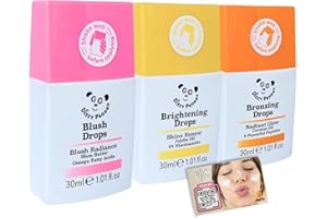SHOPZEE TRADING LTD Dizzy Panda Skincare Drops – Glow Boosting Formulas with Shea Butter, Coconut Oil & Niacinamide for Radiant, Healthy, and Hydrated Skin – Includes ShopZee Skincare eBook (Mixed Drops Set, 30ml)