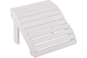 Raburg Fußbank SUNJA Premium in WEIß - Akazie Hartholz, lackierter Fußhocker, passend für XXL Design-Gartenstuhl Canadian Adirondack Deck-Chair/Hamburger Alsterstuhl, belastbar bis 50 kg