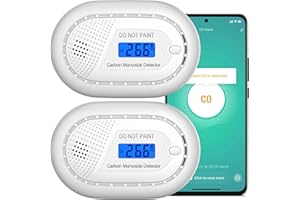 Aroha Smart Connect Rilevatore Monossido di Carbonio WiFi - Batteria da 10 Anni - Allarme Monossido di Carbonio Con Tuya & Smartlife - 2 pezzi