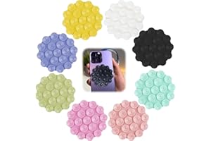 MLCZWT 8 Stück Silikon Saugnapf Handyhalter Auto Saugnapf Kfz Smartphone Vielseitig Selbstklebende Saugnapf Selbstklebende Silikon-Saugnäpfe für Alle Handy-Modelle Selfies und Videos, Glas oder Spiegel