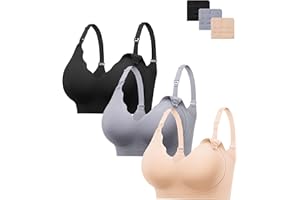 HBselect Still BHS ohne Bügel Seidig Schwangerschaft Mutterschaft BHS Umstands Nahtlos mit zusätzlichen BH-Verlängerung Schlaf BH für Damen