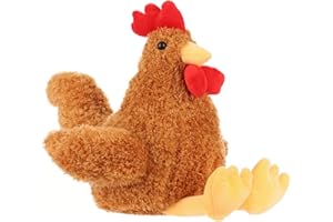 Apricot Lamb Peluche Douce - Motif Animaux -Peluche Moelleuse pour Jouer, Collectionner et câliner Poulet– Doudou Confortable Gingembre - Coq - 20 cm