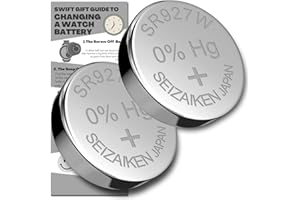 SWIFT GIFT UK SR927W Watch Batteries - 2 x Seizaiken 399 Equivalent Cell Button Watch Battery Replacement Kit for Watches with Fitting Guide AG7