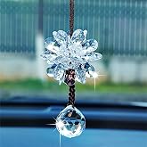 Xspring Araba Asma S&uuml;s, Kristal &Ccedil;i&ccedil;ek Araba Asma S&uuml;s, Bling Araba Kristal Asma S&uuml;s, Moda Araba Kolye Araba Dikiz Aynası Dekor