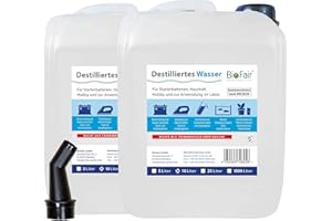 ‎BIOFAIR 20 Liter Destilliertes Wasser nach VDE 0510 (2 x 10L)