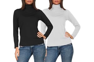 sockenhimmel Skirolli Damen 2er Set Thermo- Unterziehrolli Langarm Funktionswäsche Rollkragenshirt