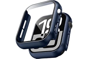 TAURI Fodral för Apple Watch Series 11/10 46 mm, blå | Med skyddsfilm, inbyggt härdat glas, hög känslighet touch-fodral, hård