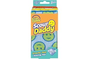 Scrub Daddy Scour Daddy, Almohadilla de Fregar Resistente para Limpiar Platos, Alternativa para Cocina, Esponjas para Lavar Platos, Paquete de 3
