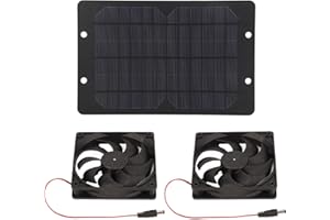 CHICIRIS Ventilatore Solare 10W 12V, Kit Ventola di Scarico Impermeabile per Serra, Capannone, Pollaio e Animali Domestici