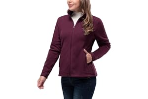 33,000ft Womens Fleece Jackets Ladies Lightweight Warm Full Zip Coat Breathable Microfleece Ladies Sweater Casual Long Sleeve, Ideal for Travelling Outdoor Sport