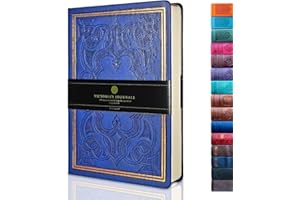 Victoria's Journals Tagebuch, Kunstleder, Vintage, Hardcover, liniertes Notizbuch, altmodisches Reisetagebuch, A5, Größe 14,5 x 20,5 cm