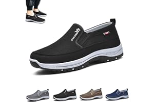LOVEWLVNCL Oddychające ortopedyczne tenisówki podróżne, męskie buty ortopedyczne CNA Trop, lekkie antypoślizgowe wygodne buty do chodzenia na co dzień (Color : czarny, Size : 43 EU)