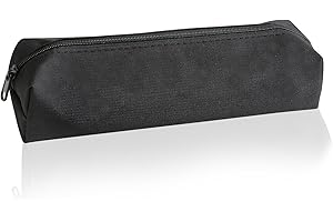 SHARELOVE Small Black Pencil Case for Girls & Boys - Aesthetic Exam Stationery Supplies for School & Office